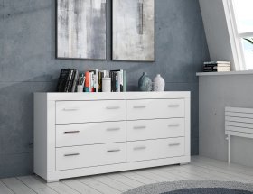 Komoda Snore 175x87 cm, bílá, interiér