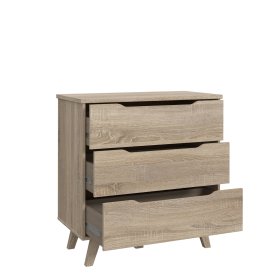 Komoda Vaur 80x86 cm, dub sonoma, otevřená