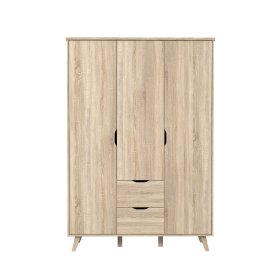 Šatní skříň Vaur se šuplíky 139x202 cm, dub sonoma