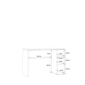 Psací stůl Nipo 110x74x51 cm, dub artisan, rozměry
