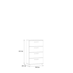 Komoda Nipo 50x82x29 cm, dub artisan, rozměry