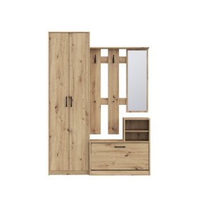 Předsíňový set Nipo 135x191x28 cm, dub artisan