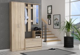 Předsíňový set Nipo 135x191x28 cm, dub sonoma, interiér