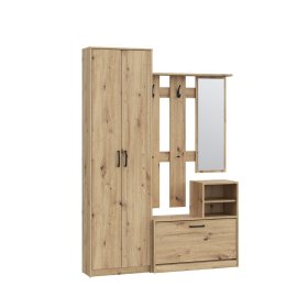 Předsíňový set Nipo 135x191x28 cm, dub artisan