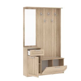 Předsíňový set Nipo 111x182x30 cm, dub sonoma, otevřený