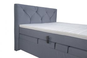 Boxspring Florence v rozměru 180x200 cm, v potahu Antony 74-88, detail čela 