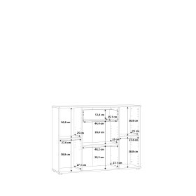Komoda Nipo 110x82x30 cm, dub artisan, rozměry