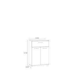Komoda Nipo 60x82x29 cm, dub sonoma, rozměry