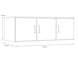 Nástavec Nipo 122x43x53 cm, dub sonoma, rozměry