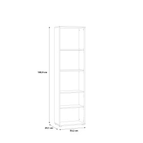 Knihovna Nipo 50x181x29 cm, dub artisan, rozměry