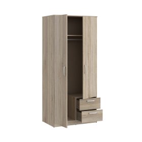 Šatní skříň Nipo se šuplíky 82x185x53 cm, dub sonoma, otevřená