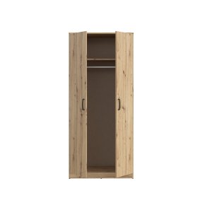 Šatní skříň Nipo 82x185x53 cm, dub artisan, otevřená