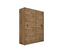 Šatní skříň Mulet s posuvnými dveřmi 180x215x61 cm, dub wotan