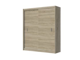 Šatní skříň Mulet s posuvnými dveřmi 203x215x61 cm, dub sonoma