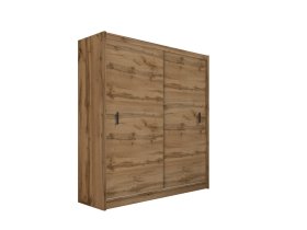 Šatní skříň Mulet s posuvnými dveřmi 203x215x61 cm, dub wotan
