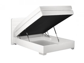 Boxspring Maria v rozměru 140x200 cm, v potahu Loft 1, ukázka úložného prostoru