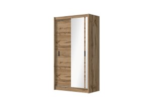 Šatní skříň Oskol s posuvnými dveřmi 150x215x61 cm, dub wotan