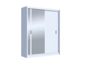 Šatní skříň Oskol s posuvnými dveřmi 180x215x61 cm, bílá