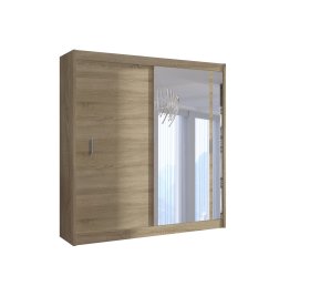 Šatní skříň Oskol s posuvnými dveřmi 203x215x61 cm, dub sonoma