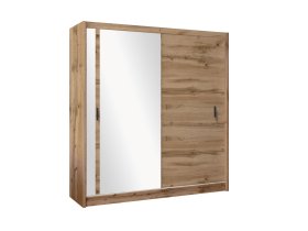 Šatní skříň Oskol s posuvnými dveřmi 203x215x61 cm, dub wotan