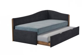 Pohovka Peggy pravý roh, ukázka rozložení na dvoulůžko